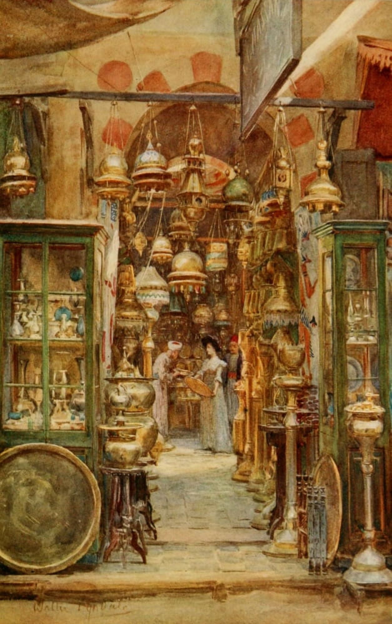 An Artist in Egypt 1912 The store of Nassan Canvas Art - Walter Tyndale (18 x 24)