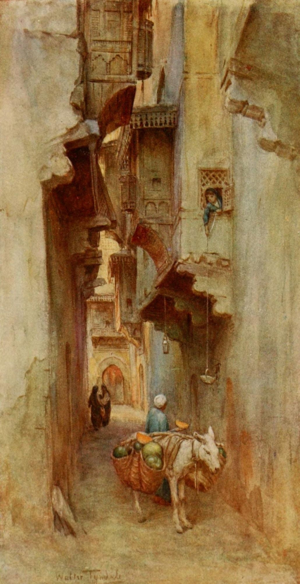 An Artist in Egypt 1912 Water-melon seller Canvas Art - Walter Tyndale (24 x 36)