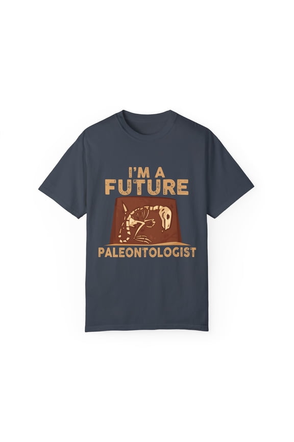 An Aspiring Paleontologist Fossilist Quote Gift Cute Archaeologist Illustration Men Women Unisex Garment-Dyed T-shirt