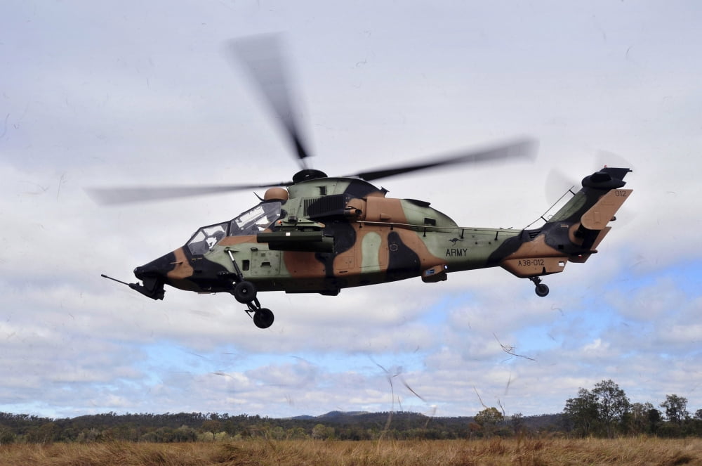An Australian Army Tiger helicopter flies a reconnaissance mission Canvas Art - Stocktrek Images (35 x 23)