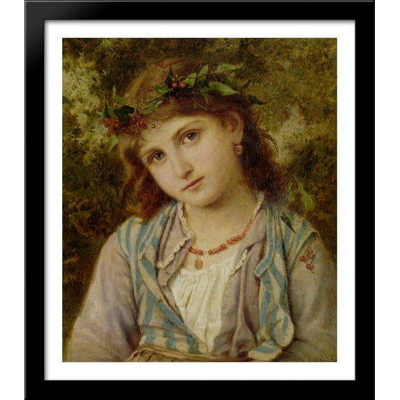 An Autumn Princess 28x32 Large Black Wood Framed Print Art by Sophie Gengembre Anderson