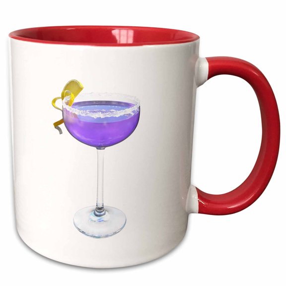 3drose, an Aviation Cocktail Alcoholic Drink, 15oz Two-tone Red Mug