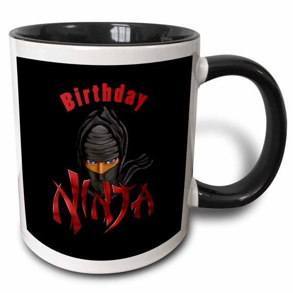 3drose, an Awesome Funny Ninja for Any Kid Who Loves Ninjas and Martial Arts, 11oz Two-tone Black Mug