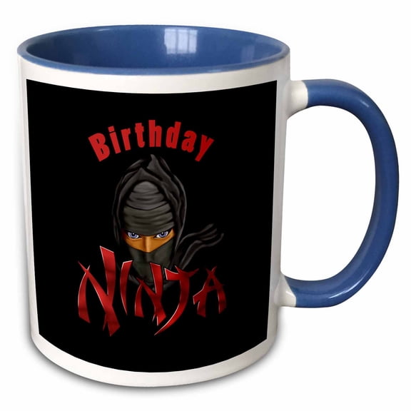 3drose, an Awesome Funny Ninja for Any Kid Who Loves Ninjas and Martial Arts, 11oz Two-tone Blue Mug