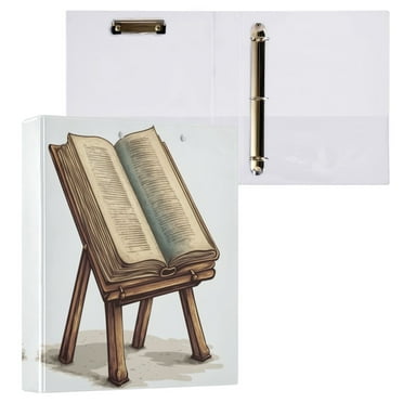 An Easel 3 Ring Hardcover Binders 1.5in Round Rings for Letter-Size Folder Paper Organizer Pockets for Office Student Recipe