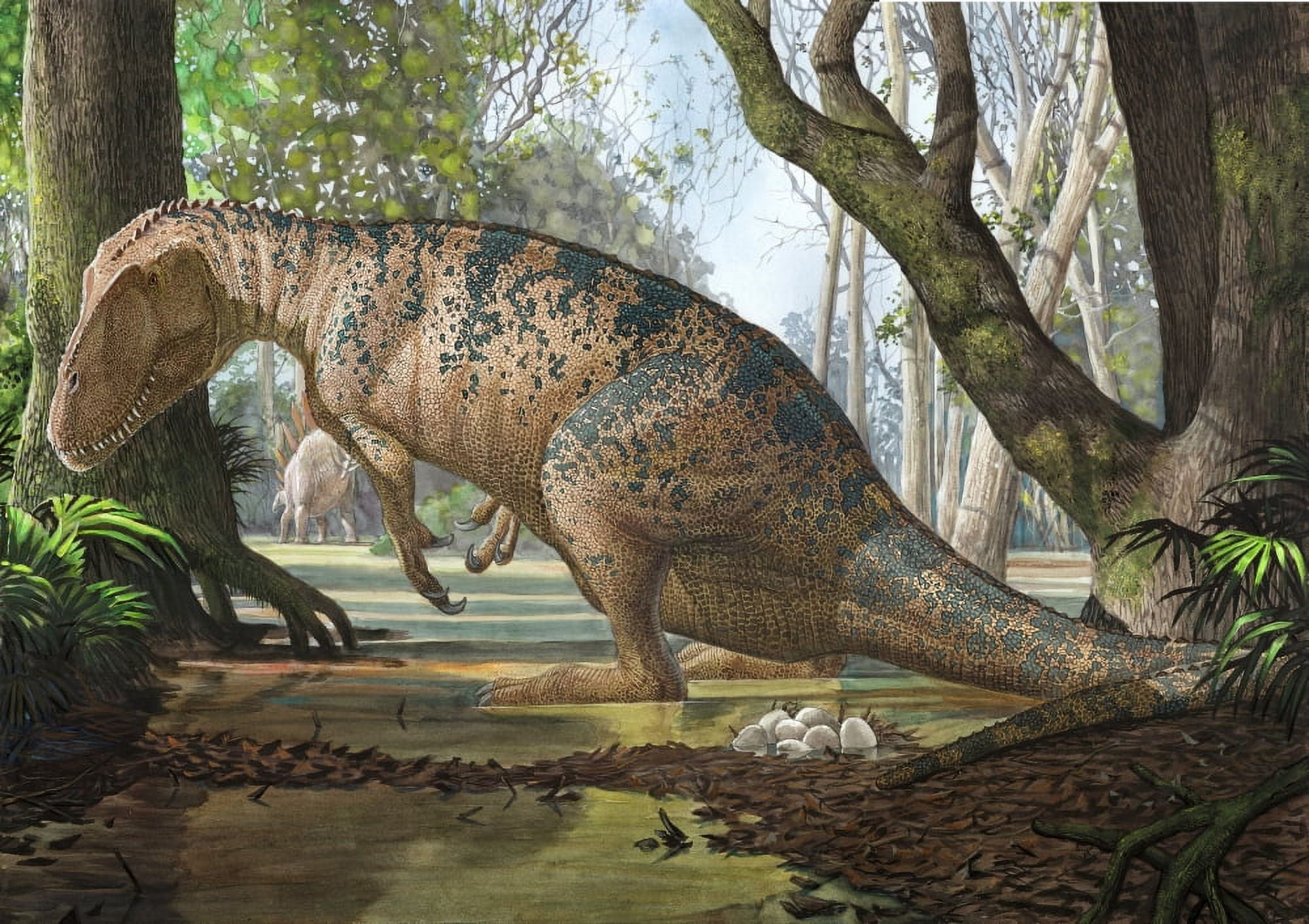 An Edmarka rex finds out that his nest has died due to flooding of the forest Canvas Art - Sergey KrasovskiyStocktrek Images (17 x 12)