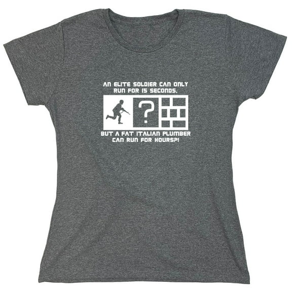 An Elite Soldier Can Only Run Sarcastic Humor Novelty Funny Women's Casual Tees