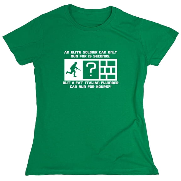 An Elite Soldier Can Only Run Sarcastic Humor Novelty Funny Women's Casual Tees