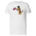 thumbnail image 1 of An English Cat Holding Flag Tee Men's -Image by Shutterstock, 1 of 2