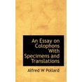 thumbnail image 1 of An Essay on Colophons with Specimens and Translations (Paperback), 1 of 1