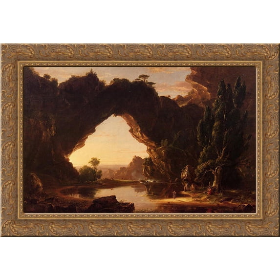 An Evening in Arcadia 24x18 Gold Ornate Wood Framed Canvas Art by Thomas Cole