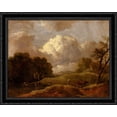 thumbnail image 1 of An Extensive Landscape With Cattle And A Drover 36x28 Large Black Ornate Wood Framed Canvas Art by Thomas Gainsborough, 1 of 2