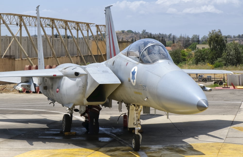 An F-15C Eagle Baz aircraft of the Israeli Air Force Canvas Art - Giovanni CollaStocktrek Images (18 x 12)