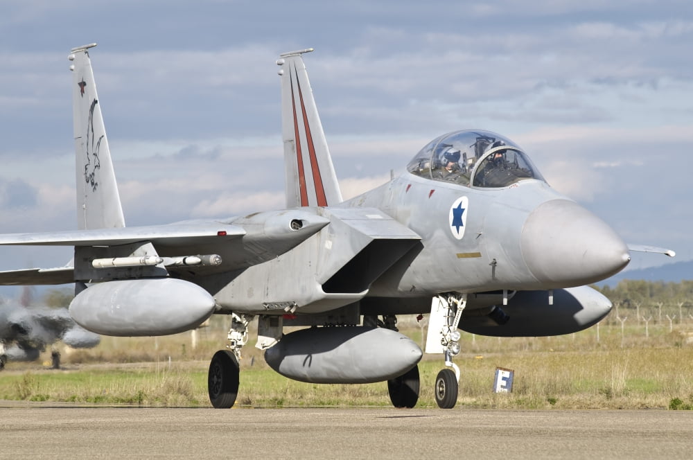 An F-15D BAZ of the Israeli Air Force Canvas Art - Giovanni CollaStocktrek Images (18 x 12)