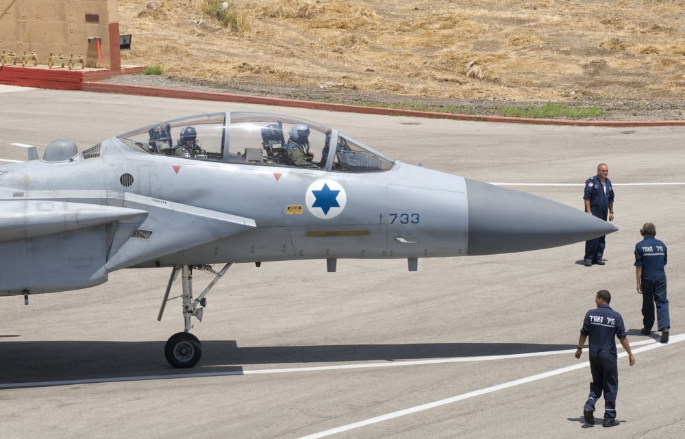 An F-15D Eagle Baz aircraft of the Israeli Air Force Canvas Art - Giovanni CollaStocktrek Images (18 x 12)