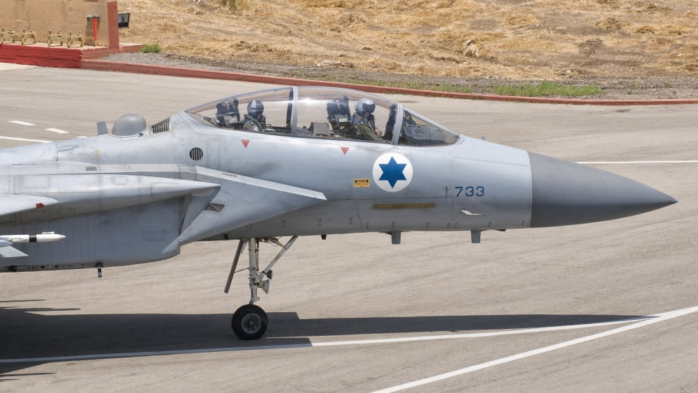 An F-15D Eagle Baz aircraft of the Israeli Air Force Canvas Art - Giovanni CollaStocktrek Images (38 x 22)