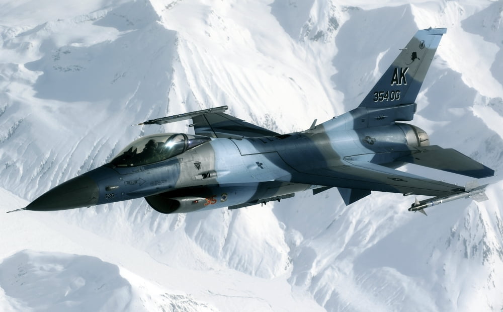 An F-16 Aggressor disconnectsfrom a KC-10 Extender after being refueled Canvas Art - Stocktrek Images (36 x 22)
