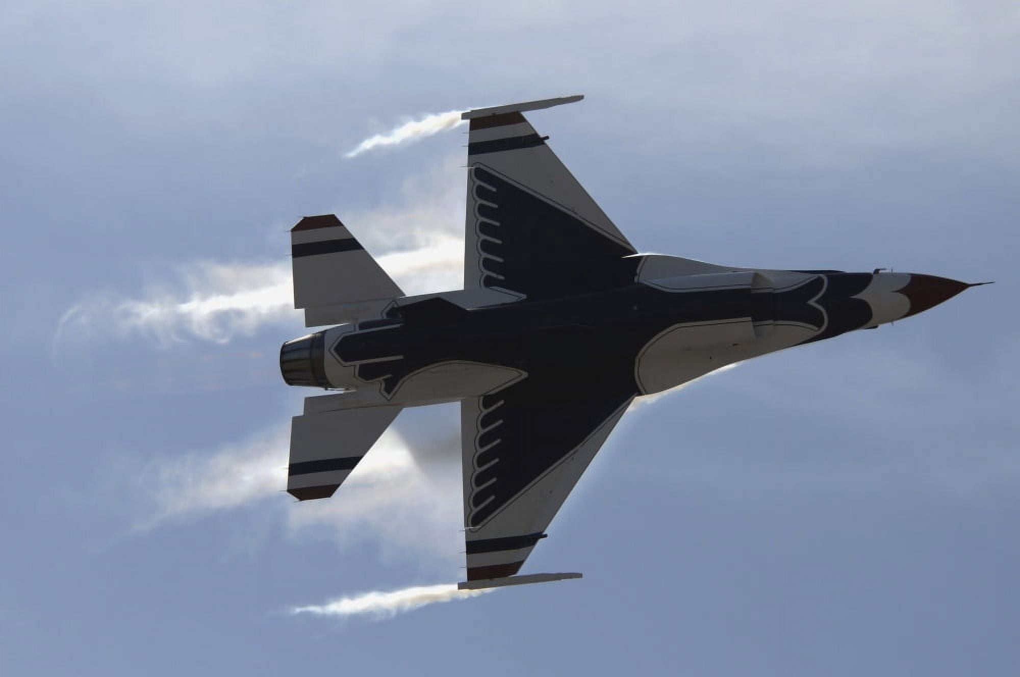 An F-16 Fighting Falcon pulls high Gs Canvas Art - Stocktrek Images (34 x 23)