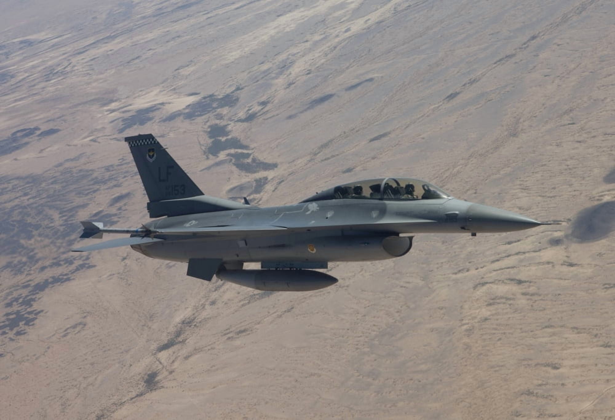 An F-16 maneuvers during a training mission over Arizona Canvas Art - HIGH-G ProductionsStocktrek Images (18 x 12)