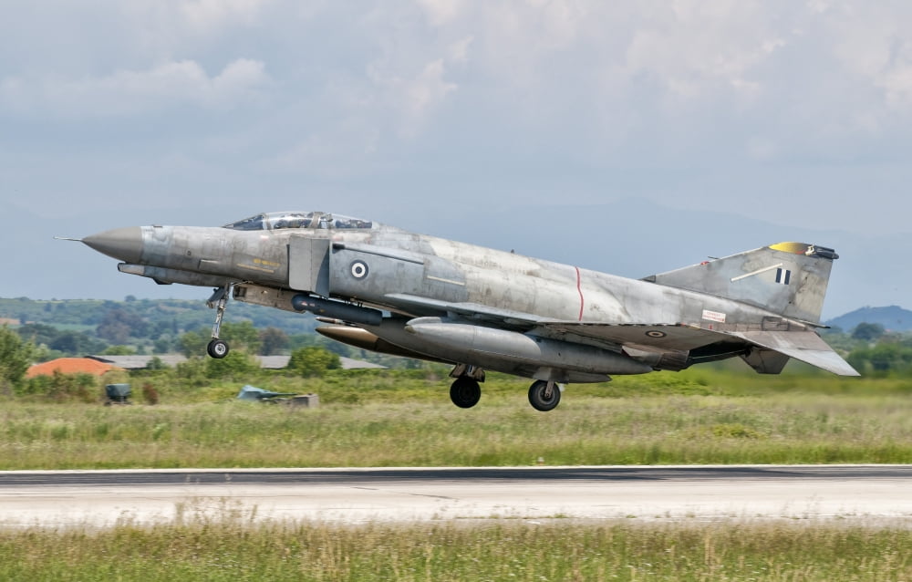 An F-4 Phantom of the Hellenic Air Force Canvas Art - Giovanni CollaStocktrek Images (18 x 12)