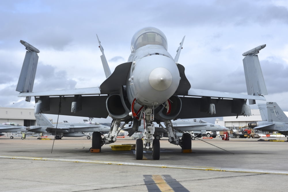 An FA-18D Hornet on the ramp at Marine Corps Air Station Miramar Canvas Art - Riccardo NiccoliStocktrek Images (17 x 12)