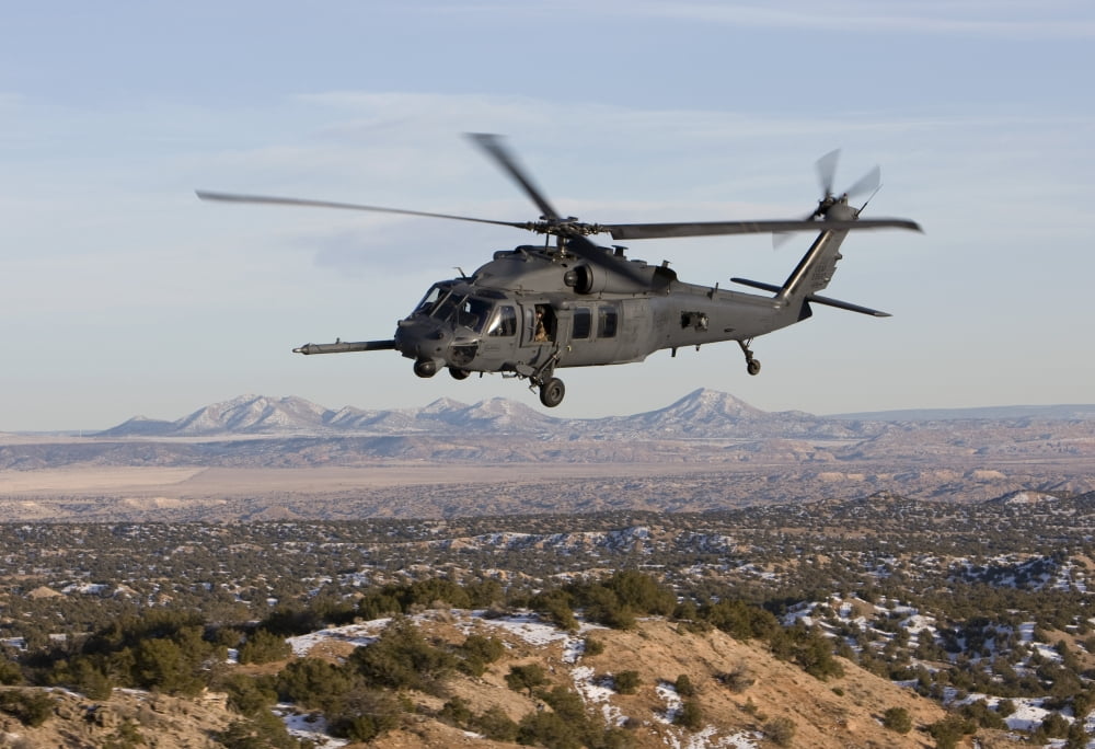 An HH-60G Pave Hawk flies a low level route over New Mexico Canvas Art - HIGH-G ProductionsStocktrek Images (18 x 12)