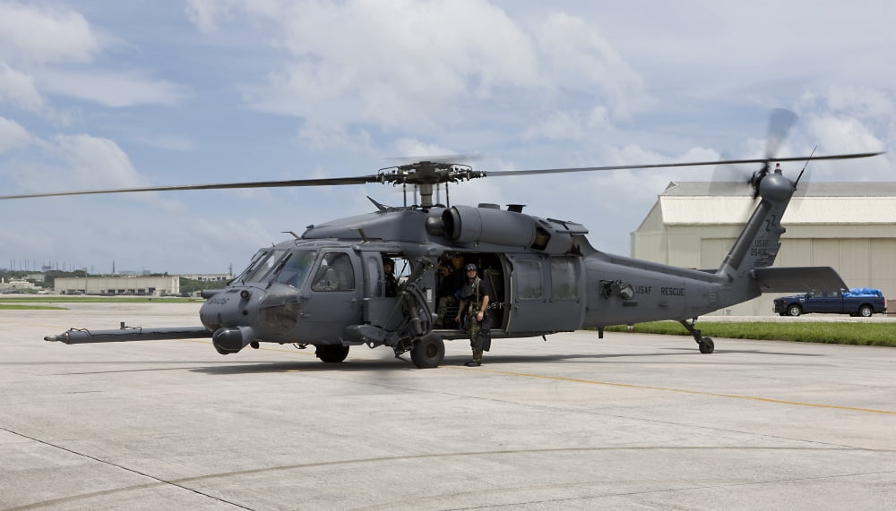 An HH-60G Pave Hawk prepares to take off from Kaden Air Base Japan Canvas Art - HIGH-G ProductionsStocktrek Images (19 x 11)