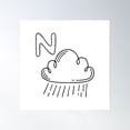 thumbnail image 1 of An Illustrations Of Nimbus Beside A Letter N Poster Wall Art, Modern Wall Decor, 16x16 UNFRAMED, 1 of 3