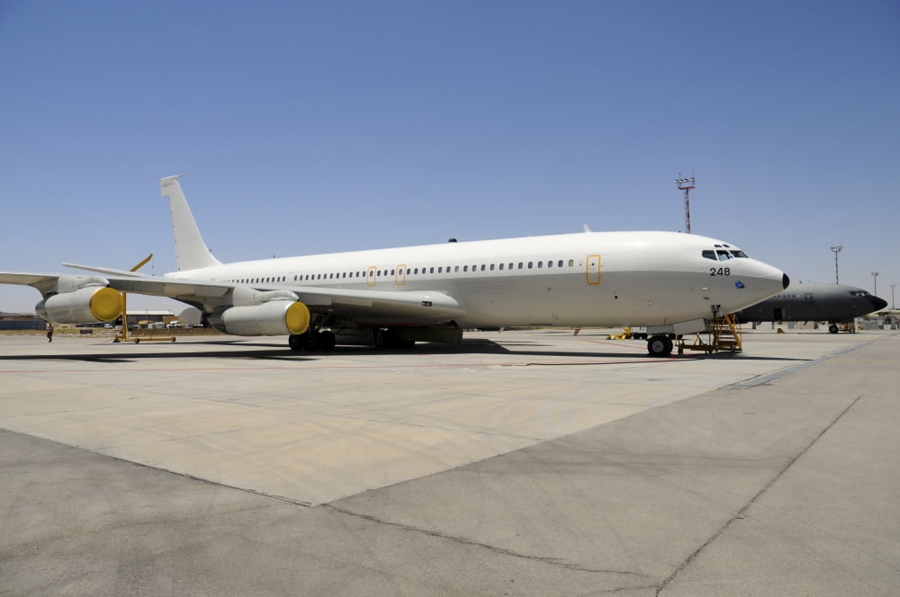 An Israeli Air Force Boeing 707 Reem tanker at Nevatim Airbase Canvas Art - Riccardo NiccoliStocktrek Images (17 x 12)