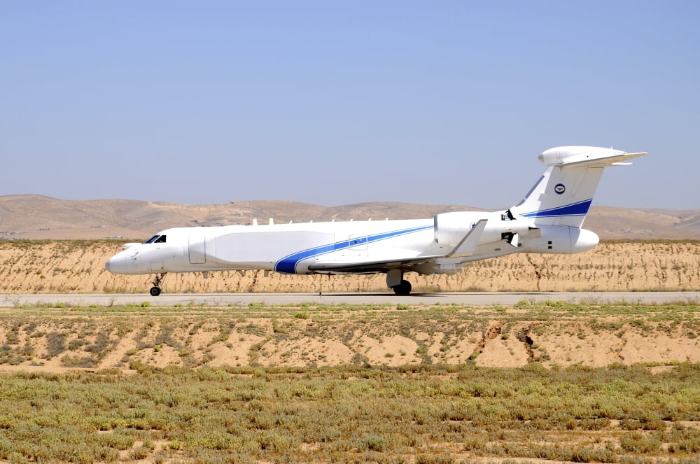 An Israeli Air Force G550 Conformal Airborne Early Warning aircraft Canvas Art - Riccardo NiccoliStocktrek Images (17 x 12)