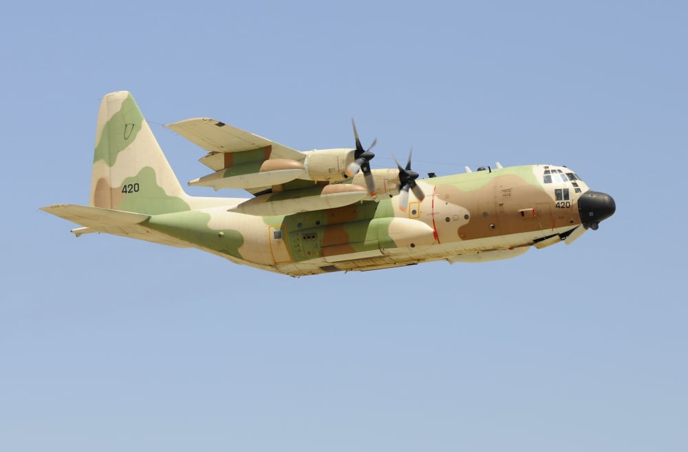 An Israeli Air Force KC-130H Karnaf tanker aircraft Canvas Art - Riccardo NiccoliStocktrek Images (17 x 12)