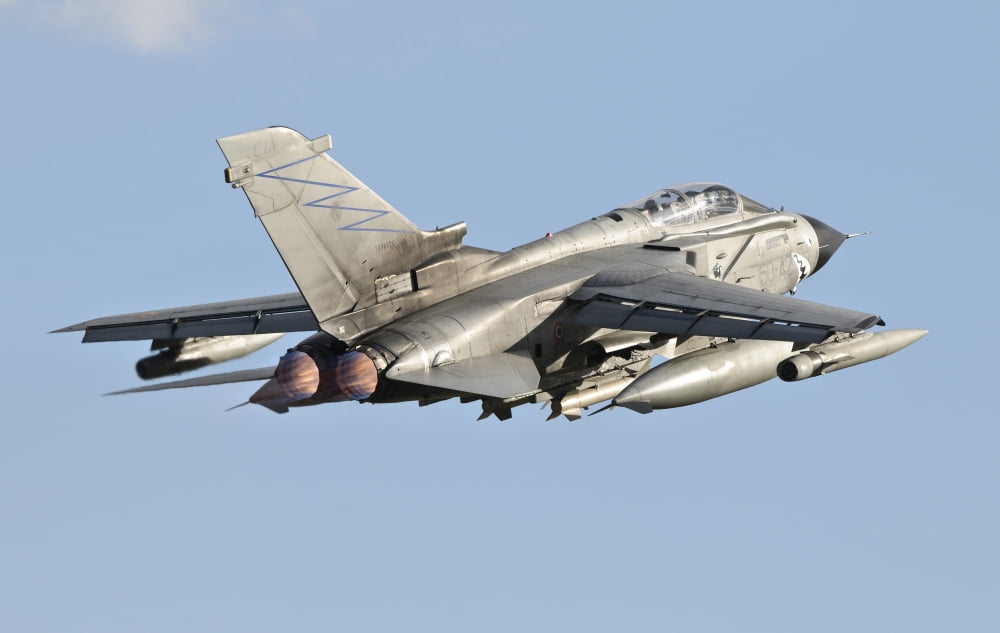 An Italian Air Force Panavia Tornado ECR Canvas Art - Giovanni CollaStocktrek Images (35 x 23)