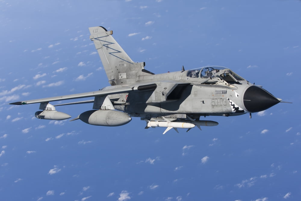 An Italian Air Force Tornado IDS armed with AGM-88 HARM missiles Canvas Art - Gert KromhoutStocktrek Images (35 x 24)