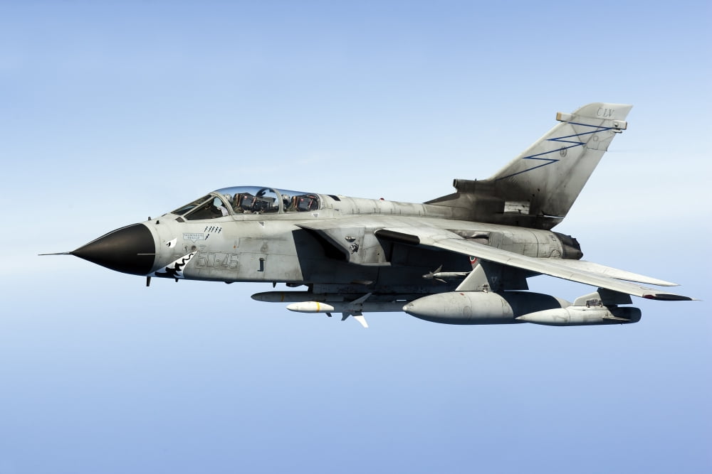 An Italian Air Force Tornado IDS armed with AGM-88 HARM missiles Canvas Art - Gert KromhoutStocktrek Images (35 x 24)