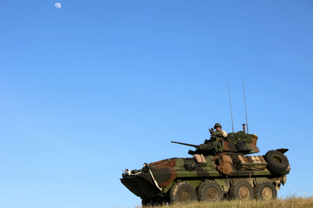 An LAV-25 armament reconnaissance vehicle Canvas Art - Stocktrek Images (35 x 23)