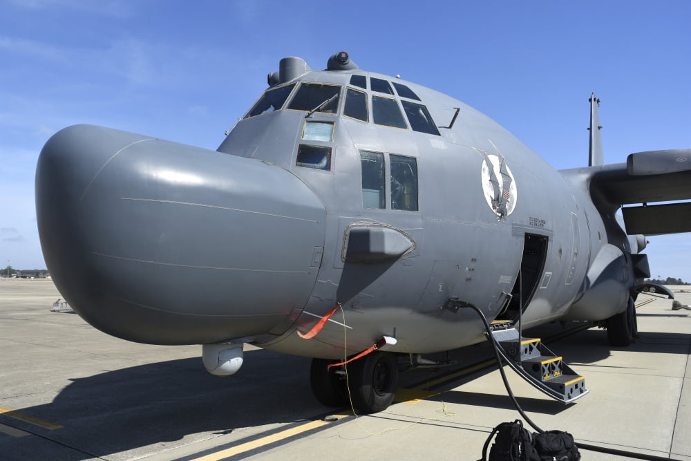 An MC-130H Combat Talon II on the ramp at Hurlburt Field Florida Canvas Art - Riccardo NiccoliStocktrek Images (34 x 23)