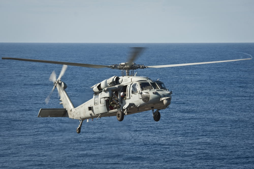 An MH-60S Sea Hawk helicopter Canvas Art - Stocktrek Images (34 x 23)