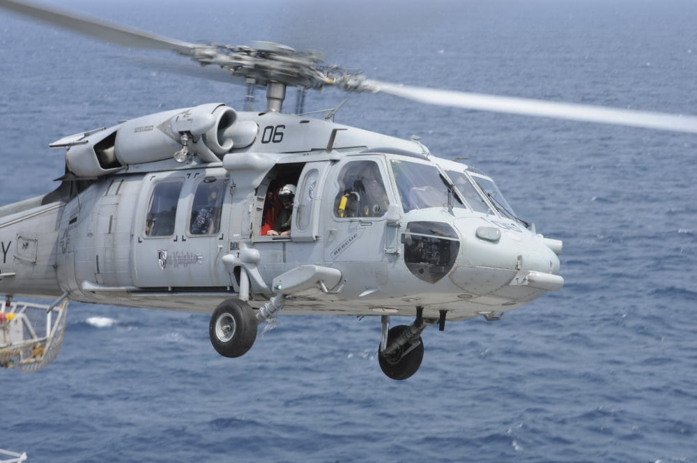 An MH-60S Sea Hawk search and rescue helicopter Canvas Art - Stocktrek Images (35 x 23)