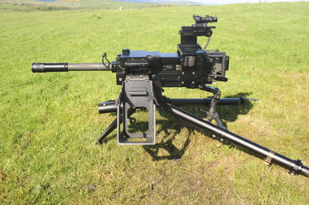 An MK19 40mm machine gun Canvas Art - Andrew ChittockStocktrek Images (34 x 23)