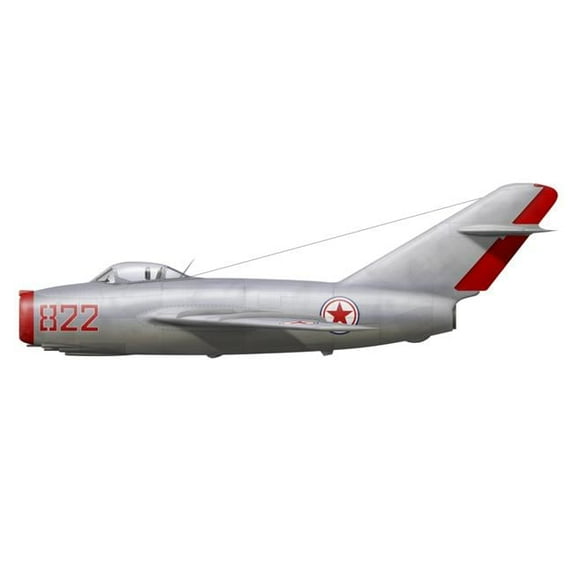 An Mig-15Bis of The North Korean Air Force During The Korean War Poster Print - 44 x 18 - Large