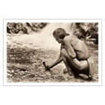 thumbnail image 1 of An Offering at the Nambe Waterfall - Tewa North American Indians - Vintage B&W Historical Photograph by Edward S. Curtis c.1927 - Fine Art Matte Paper Print (Unframed) 30x44in, 1 of 4
