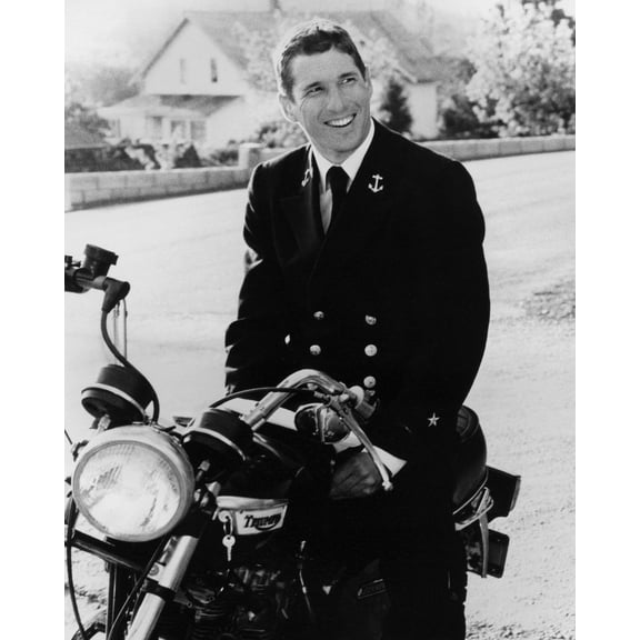 An Officer And A Gentleman Richard Gere On Triumph Motorbike 24x36 Classic Hollywood Poster