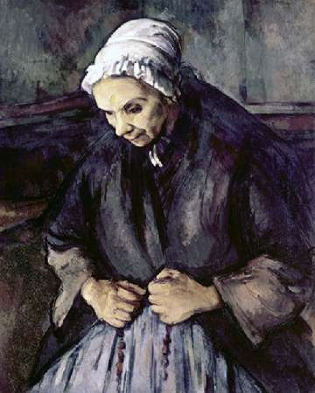 An Old Woman With a Rosary Canvas Art - Paul Cezanne (24 x 30)