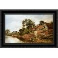 thumbnail image 1 of An Old Worcestershire Manor House 24x17 Black Ornate Wood Framed Canvas Art by Leader, Benjamin Williams, 1 of 2