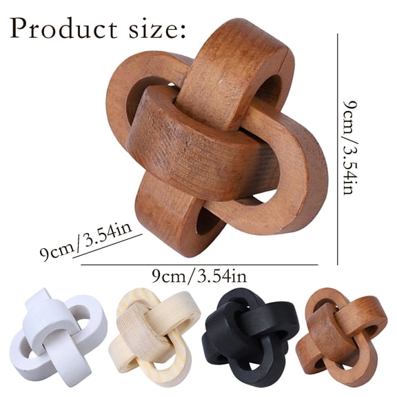 An Ornament Wood Knot Decor 3 Wood Chain Decor Hand Carved Decorative Natural Wooden Knot For Coffee Table Entryway Modern Farmhouse Shelf Decoration