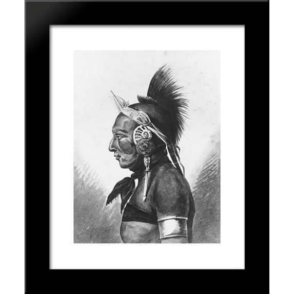 An Osage Warrior 20x24 Framed Art Print by Pavel Svinyin