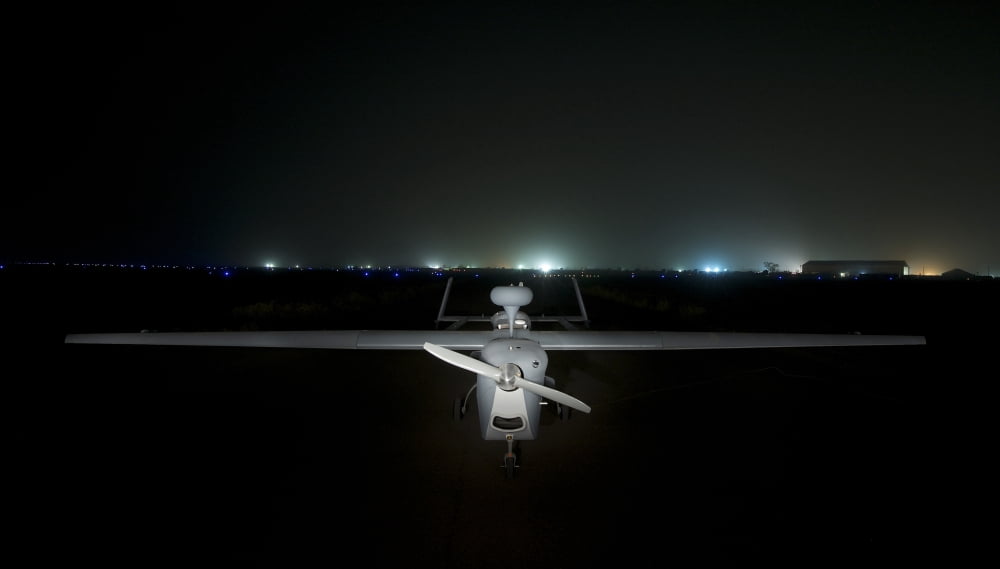 An RQ-5 Hunter unmanned aerial vehicle Canvas Art - Terry MooreStocktrek Images (19 x 11)