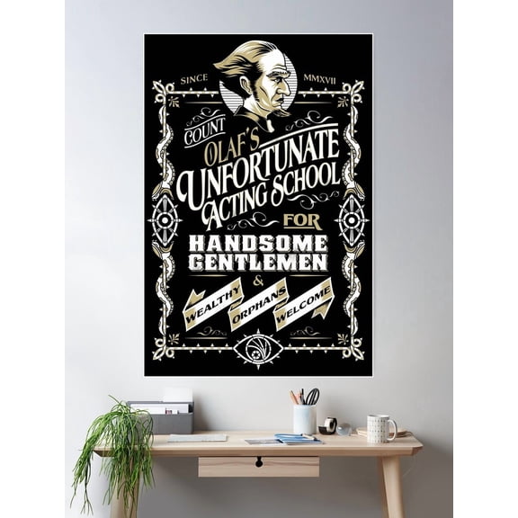 An Unfortunate Actor Poster Wall Art, Modern Wall Decor For Living Room Bedroom, 16x24 UNFRAMED