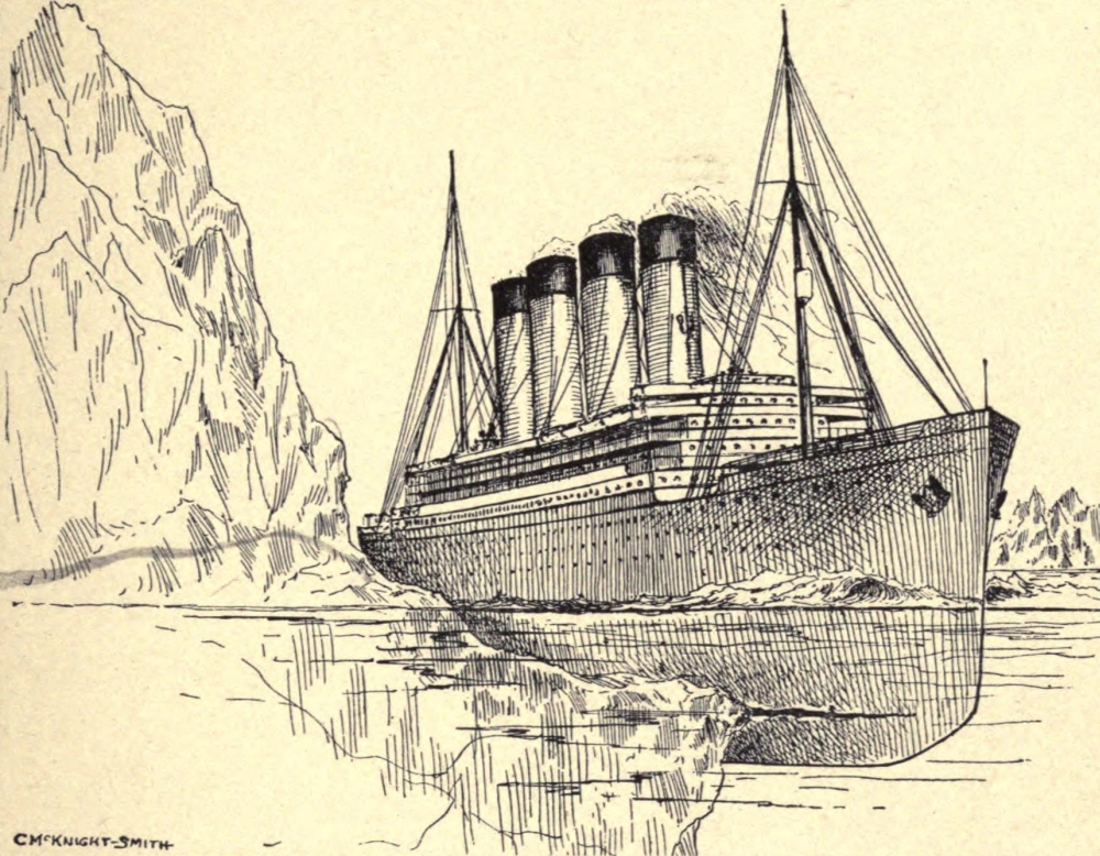 An Unsinkable Titanic 1912 Titanic & Iceberg Canvas Art - C McKnight-Smith (18 x 24)