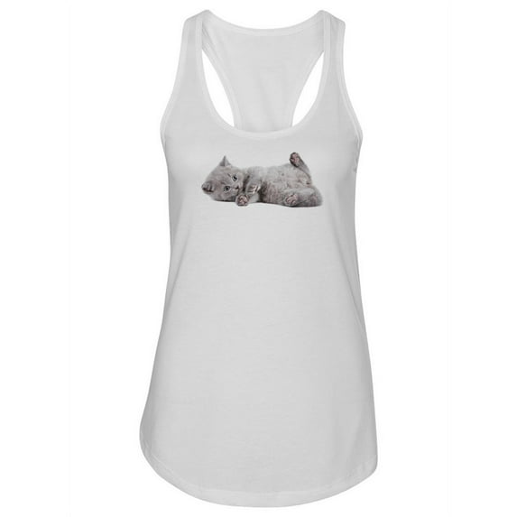 An Upside Down Kitten Tank Women -Image by Shutterstock, Female Medium